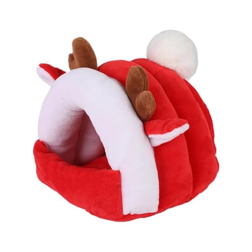 ELMAIN Hamster Spielzeug 2Pcs Hamster Haus Meerschweinchen Käfig Hamster Haustier Nest Kleintiernest Winter Warm Haustier Bett M von ELMAIN