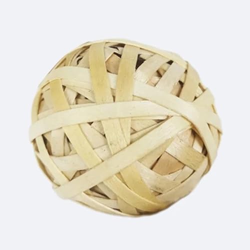ELMAIN Hamster Spielzeug 4Pcs 7Cm Kauen Geflochten Ball Meerschweinchen Kaninchen Hamster Kleintier Spielen Haustier Interaktives Kauspielzeug 008 von ELMAIN