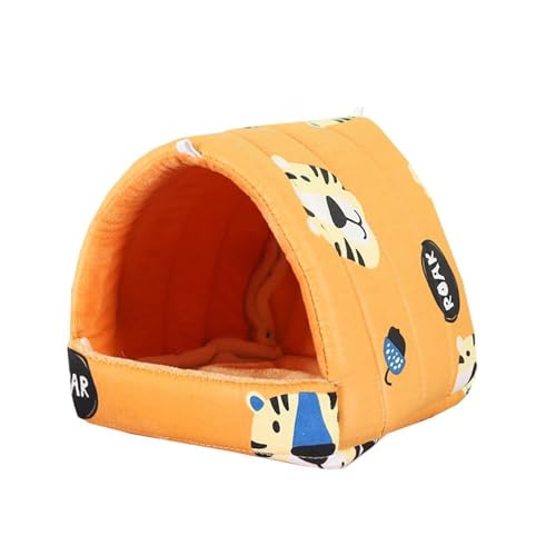 ELMAIN Hamster Toys 2 Stück Mini Tier Schlafbett Hamster Hängematte Winter Warm Baumwolle Nest Hängender Käfig Höhle 002 XL von ELMAIN