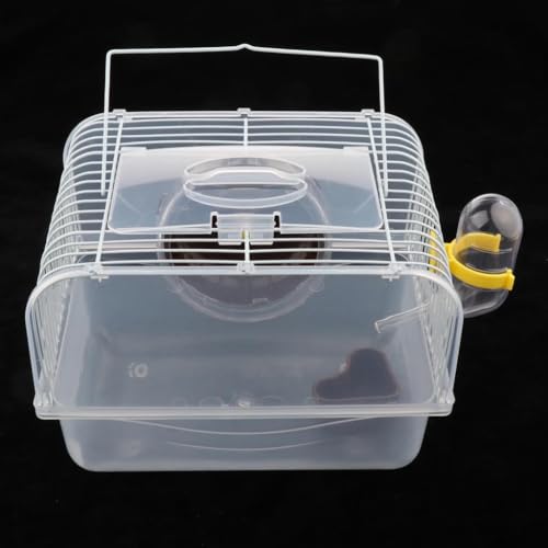 ELMAIN Hamsterspielzeug, 1 Stück, tragbarer Haustier-Hamsterkäfig, Meerschweinchen, Rennmäuse, Mäuse, Haus mit Rad, Kaffee von ELMAIN