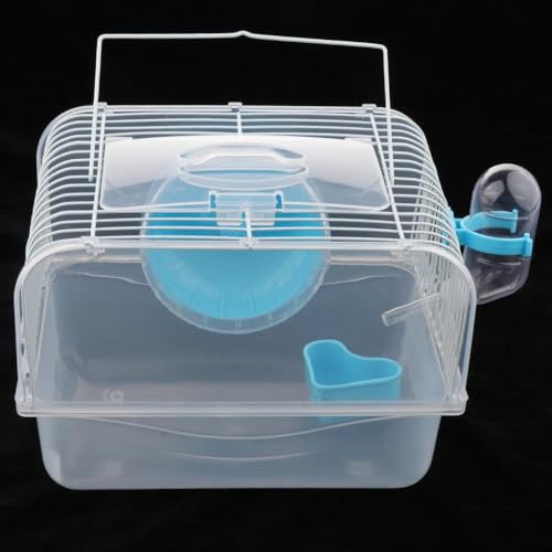 ELMAIN Hamsterspielzeug, 1 Stück, tragbarer Haustier-Hamsterkäfig, Meerschweinchen, Rennmäuse, Mäusehaus mit Rad, Blau ELMAIN Hamsterspielzeug, 1 Stück, tragbarer Haustier-Hamsterkäfig, Meerschweinchen, Rennmäuse, Mäusehaus mit Rad, Blau von ELMAIN