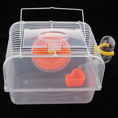 ELMAIN Hamsterspielzeug, 1 Stück, tragbarer Haustier-Hamsterkäfig, Meerschweinchen, Rennmäuse, Mäusehaus mit Rad, Gelb ELMAIN Hamsterspielzeug, 1 Stück, tragbarer Haustier-Hamsterkäfig, Meerschweinchen, Rennmäuse, Mäusehaus mit Rad, Gelb von ELMAIN