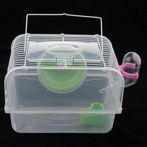 ELMAIN Hamsterspielzeug, 1 Stück, tragbarer Haustier-Hamsterkäfig, Meerschweinchen, Rennmäuse, Mäusehaus mit Rad, Grün ELMAIN Hamsterspielzeug, 1 Stück, tragbarer Haustier-Hamsterkäfig, Meerschweinchen, Rennmäuse, Mäusehaus mit Rad, Grün von ELMAIN