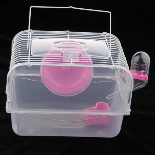 ELMAIN Hamsterspielzeug, 1 Stück, tragbarer Haustier-Hamsterkäfig, Meerschweinchen, Rennmäuse, Mäusehaus mit Rad, Rot ELMAIN Hamsterspielzeug, 1 Stück, tragbarer Haustier-Hamsterkäfig, Meerschweinchen, Rennmäuse, Mäusehaus mit Rad, Rot von ELMAIN