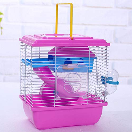 ELMAIN Hamsterspielzeug, 1 Stück Hamsterhütte mit transparentem Dachfenster, doppellagiges Haus für Hamsternb, Haustierbedarf, Rot ELMAIN Hamsterspielzeug, 1 Stück Hamsterhütte mit transparentem Dachfenster, doppellagiges Haus für Hamsternb, Haustierbedarf, Rot von ELMAIN