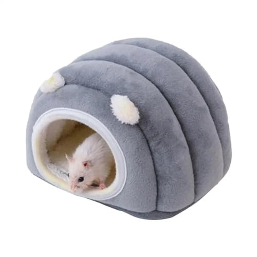 ELMAIN Hamsterspielzeug, 2 Stück, Hamsterhaus, Tierkissen, Nest für kleine Haustiere, einfarbig, winddicht, dickes Plüschnest, Grau ELMAIN Hamsterspielzeug, 2 Stück, Hamsterhaus, Tierkissen, Nest für kleine Haustiere, einfarbig, winddicht, dickes Plüschnest, Grau von ELMAIN