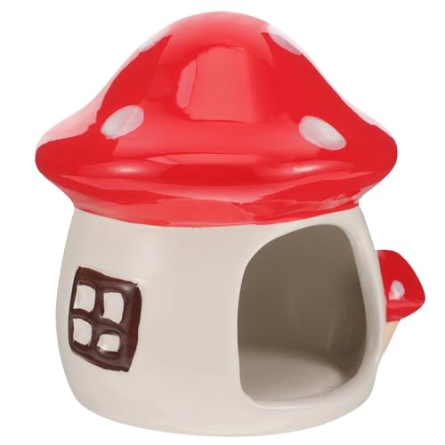 ELMAIN Hamsterspielzeug 1 Stück Hamster Keramik Nest Haustier Versteck Igelhaus Pilzform Kühlendes Hamsterhaus ELMAIN Hamsterspielzeug 1 Stück Hamster Keramik Nest Haustier Versteck Igelhaus Pilzform Kühlendes Hamsterhaus von ELMAIN
