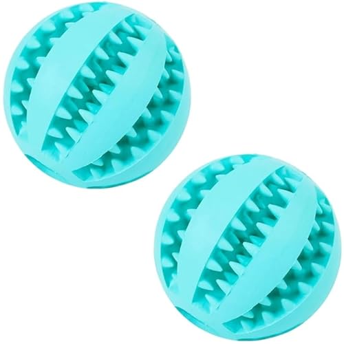 ELMAIN Hundespielzeug, Gummi-Hundeball, Haustierspielzeug für Welpen, große Hunde, Zahnreinigung, Snackball, Spielzeug für Haustierprodukte, 2 Stück, blau, 5 cm ELMAIN Hundespielzeug, Gummi-Hundeball, Haustierspielzeug für Welpen, große Hunde, Zahnreinigung, Snackball, Spielzeug für Haustierprodukte, 2 Stück, blau, 5 cm von ELMAIN