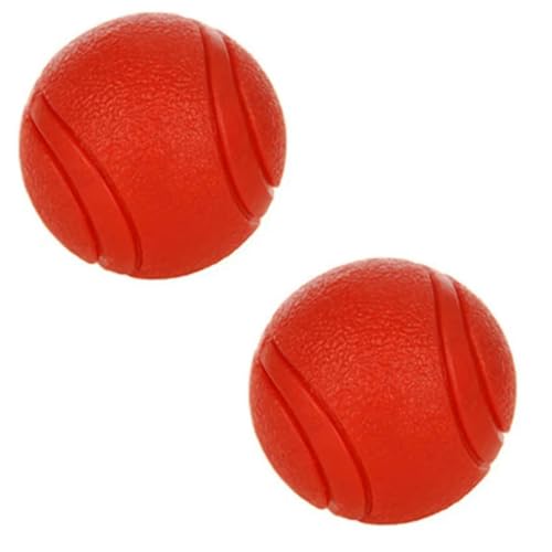 ELMAIN Hundespielzeug, Gummiball, bissfest, Ballspielzeug für Hunde, Welpen, Teddy, Pitbull, solider Ball, Haustierbedarf, 2 Stück, Rot, L ELMAIN Hundespielzeug, Gummiball, bissfest, Ballspielzeug für Hunde, Welpen, Teddy, Pitbull, solider Ball, Haustierbedarf, 2 Stück, Rot, L von ELMAIN
