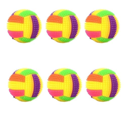 ELMAIN Hundespielzeug, Hundespielzeug, leuchtet im Dunkeln, quietschendes Spielzeug, springaktiviertes Spielzeug, Haustierball für Hunde und Katzen, 6 Stück, 6,5 cm ELMAIN Hundespielzeug, Hundespielzeug, leuchtet im Dunkeln, quietschendes Spielzeug, springaktiviertes Spielzeug, Haustierball für Hunde und Katzen, 6 Stück, 6,5 cm von ELMAIN