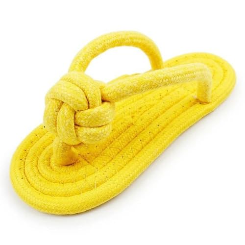 ELMAIN Hundespielzeug, Kauspielzeug für Hunde, Baumwolle, Slipper, Seil, Spielzeug, Haustier, Hundezahntraining, Molarenspielzeug, interaktives Hundespielzeug, 2 Stück, Gelb ELMAIN Hundespielzeug, Kauspielzeug für Hunde, Baumwolle, Slipper, Seil, Spielzeug, Haustier, Hundezahntraining, Molarenspielzeug, interaktives Hundespielzeug, 2 Stück, Gelb von ELMAIN
