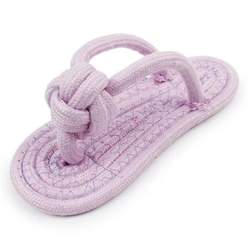 ELMAIN Hundespielzeug, Kauspielzeug für Hunde, Baumwolle, Slipper, Seil, Spielzeug, Haustier, Hundezahntraining, Molarenspielzeug, interaktives Hundespielzeug, 2 Stück, Lila ELMAIN Hundespielzeug, Kauspielzeug für Hunde, Baumwolle, Slipper, Seil, Spielzeug, Haustier, Hundezahntraining, Molarenspielzeug, interaktives Hundespielzeug, 2 Stück, Lila von ELMAIN