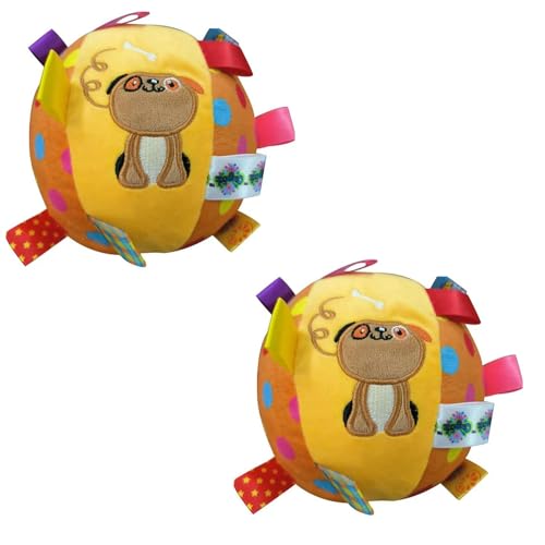 ELMAIN Hundespielzeug, Plüsch, interaktives Haustier-Ball, Spielzeug, Kauball, Reinigung, Zahnreinigung, Kauspielzeug, 2 Stück ELMAIN Hundespielzeug, Plüsch, interaktives Haustier-Ball, Spielzeug, Kauball, Reinigung, Zahnreinigung, Kauspielzeug, 2 Stück von ELMAIN