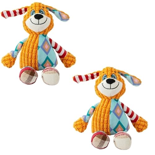 ELMAIN Hundespielzeug, Plüsch-Spielzeug, Katze, Hund, Puzzle-Spielzeug, bissfest, interaktiv, quietschend, für Haustiere, Hunde, Zahnreinigungsspielzeug, 2 Stück ELMAIN Hundespielzeug, Plüsch-Spielzeug, Katze, Hund, Puzzle-Spielzeug, bissfest, interaktiv, quietschend, für Haustiere, Hunde, Zahnreinigungsspielzeug, 2 Stück von ELMAIN