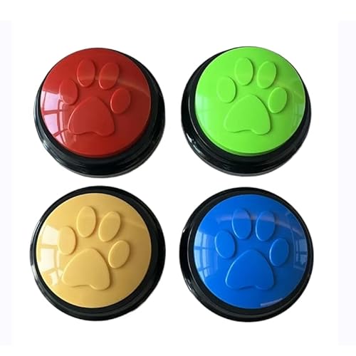 ELMAIN Hundespielzeug, beschreibbare Hundetrainingstasten, Haustier-Sprechspielzeug, interaktives Spielzeug, Sprechtasten, Haustierspielzeug, 4 Stück B ELMAIN Hundespielzeug, beschreibbare Hundetrainingstasten, Haustier-Sprechspielzeug, interaktives Spielzeug, Sprechtasten, Haustierspielzeug, 4 Stück B von ELMAIN