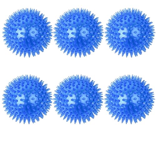 ELMAIN Hundespielzeug für Katzen, Welpen, klingendes Spielzeug, quietschender Zahnreinigungsball, Training, Haustierzähne, Kauspielzeug, Dornbälle, 6 Stück, blau, 9 cm ELMAIN Hundespielzeug für Katzen, Welpen, klingendes Spielzeug, quietschender Zahnreinigungsball, Training, Haustierzähne, Kauspielzeug, Dornbälle, 6 Stück, blau, 9 cm von ELMAIN