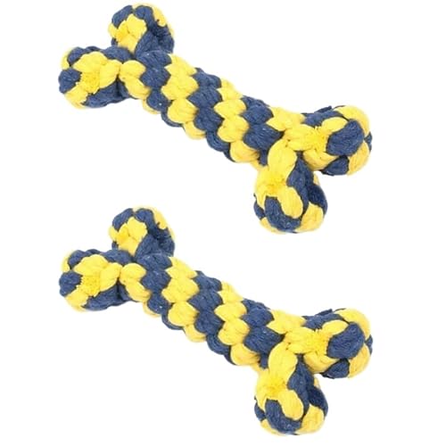 ELMAIN Hundespielzeug für kleine und große Hunde, Knochenform, Baumwolle, zum Zahnen, Kauen, beißfest, Spielzeug, Haustierbedarf, 2 Stück 02 ELMAIN Hundespielzeug für kleine und große Hunde, Knochenform, Baumwolle, zum Zahnen, Kauen, beißfest, Spielzeug, Haustierbedarf, 2 Stück 02 von ELMAIN