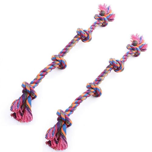 ELMAIN Hundespielzeug zum Beißen von Hunden, Seil, Spielzeug für Haustiere, Baumwollseil, Material, Hunde, Zahnreinigung, Spielzeug, Seilspielzeug, 2 Stück, 60 cm ELMAIN Hundespielzeug zum Beißen von Hunden, Seil, Spielzeug für Haustiere, Baumwollseil, Material, Hunde, Zahnreinigung, Spielzeug, Seilspielzeug, 2 Stück, 60 cm von ELMAIN