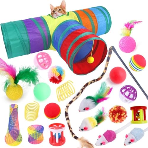 ELMAIN Katze Spielzeug Maus Form Bälle Faltbare Katze Spiel Tunnel Katze Stick Liefert Simulation Fisch Katze Zubehör 1Set H ELMAIN Katze Spielzeug Maus Form Bälle Faltbare Katze Spiel Tunnel Katze Stick Liefert Simulation Fisch Katze Zubehör 1Set H von ELMAIN