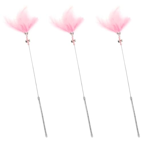 ELMAIN Katzenspielzeug, Katzenhaar, Glocke, interaktives Spielzeug, Stick, Fee, Katzenstab, Glocke, Fee, Katzenstab, 3 Stück, Rosa ELMAIN Katzenspielzeug, Katzenhaar, Glocke, interaktives Spielzeug, Stick, Fee, Katzenstab, Glocke, Fee, Katzenstab, 3 Stück, Rosa von ELMAIN