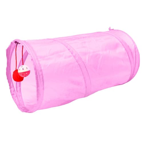 ELMAIN Katzenspielzeug, Katzentunnel, Haustier-Löcher, Spielröhrchen, zusammenklappbar, für Kätzchen, Welpen, Frettchen, Kaninchen, 2 Stück von ELMAIN