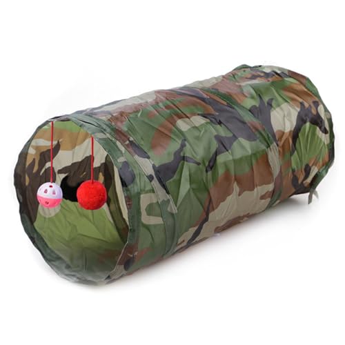 ELMAIN Katzenspielzeug, Katzentunnel, Haustier-Löcher, Spielröhrchen, zusammenklappbar, für Kätzchen, Welpen, Frettchen, Kaninchen, 2 Stück ELMAIN Katzenspielzeug, Katzentunnel, Haustier-Löcher, Spielröhrchen, zusammenklappbar, für Kätzchen, Welpen, Frettchen, Kaninchen, 2 Stück von ELMAIN