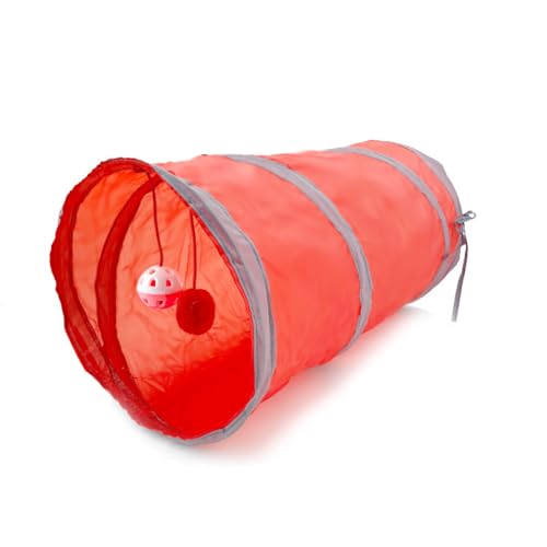 ELMAIN Katzenspielzeug, Katzentunnel, Haustier-Löcher, Spielröhrchen, zusammenklappbar, für Kätzchen, Welpen, Frettchen, Kaninchen, Spieltunnel, 2 Stück ELMAIN Katzenspielzeug, Katzentunnel, Haustier-Löcher, Spielröhrchen, zusammenklappbar, für Kätzchen, Welpen, Frettchen, Kaninchen, Spieltunnel, 2 Stück von ELMAIN