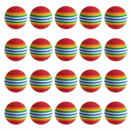 ELMAIN Katzenspielzeug, bunter Ball, interaktives Spielen, Kauen, Rassel, Kratzen, natürlicher Schaumstoffball, Haustier-Trainingsbedarf, 20 Stück ELMAIN Katzenspielzeug, bunter Ball, interaktives Spielen, Kauen, Rassel, Kratzen, natürlicher Schaumstoffball, Haustier-Trainingsbedarf, 20 Stück von ELMAIN