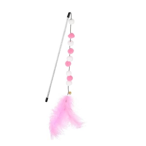 ELMAIN Katzenspielzeug, interaktives Spielzeug mit Federn, Spielzeug für Kätzchen, necken langlebig, Plüschball für Katzenübungen, 2 Stück, Rosa ELMAIN Katzenspielzeug, interaktives Spielzeug mit Federn, Spielzeug für Kätzchen, necken langlebig, Plüschball für Katzenübungen, 2 Stück, Rosa von ELMAIN