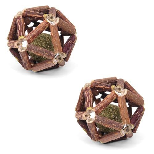 ELMAIN Katzenspielzeug Katzenminze Ball Interaktives Spielzeug Für Kätzchen Reinigung Katzen Zähne Gesunde Natürliche Holzbälle 2Pcs B M ELMAIN Katzenspielzeug Katzenminze Ball Interaktives Spielzeug Für Kätzchen Reinigung Katzen Zähne Gesunde Natürliche Holzbälle 2Pcs B M von ELMAIN