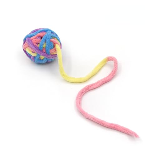 ELMAIN Katzenspielzeug Kauen Und Necken Katzen Spielzeug Bälle Farbige Wollbälle Katze Liefert Zappeln Spielzeug Für Katzen 2Pcs A ELMAIN Katzenspielzeug Kauen Und Necken Katzen Spielzeug Bälle Farbige Wollbälle Katze Liefert Zappeln Spielzeug Für Katzen 2Pcs A von ELMAIN
