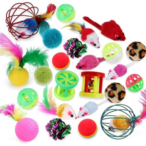 ELMAIN Katzenspielzeug Maus Form Bälle Faltbare Katze Spiel Tunnel Katze Stick Liefert Simulation Fisch Katze Zubehör 1Set G ELMAIN Katzenspielzeug Maus Form Bälle Faltbare Katze Spiel Tunnel Katze Stick Liefert Simulation Fisch Katze Zubehör 1Set G von ELMAIN