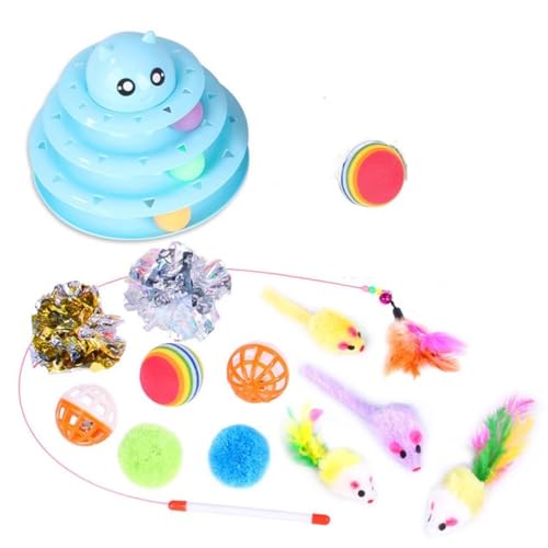 ELMAIN Katzenspielzeug Maus Form Bälle Faltbare Katze Spiel Tunnel Katze Stick Liefert Simulation Fisch Katze Zubehör 1Set J ELMAIN Katzenspielzeug Maus Form Bälle Faltbare Katze Spiel Tunnel Katze Stick Liefert Simulation Fisch Katze Zubehör 1Set J von ELMAIN