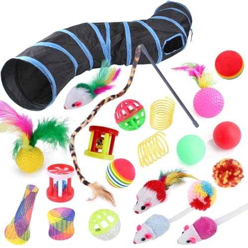 ELMAIN Katzenspielzeug Maus Form Bälle Faltbare Katze Spiel Tunnel Katze Stick Liefert Simulation Fisch Katze Zubehör 1Set P ELMAIN Katzenspielzeug Maus Form Bälle Faltbare Katze Spiel Tunnel Katze Stick Liefert Simulation Fisch Katze Zubehör 1Set P von ELMAIN