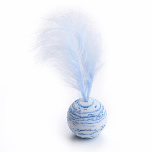 ELMAIN Katzenspielzeug Star Ball Plus Feder Schaumstoffball Wurfspielzeug Interaktives Plüschspielzeug 6 Stück Blau ELMAIN Katzenspielzeug Star Ball Plus Feder Schaumstoffball Wurfspielzeug Interaktives Plüschspielzeug 6 Stück Blau von ELMAIN