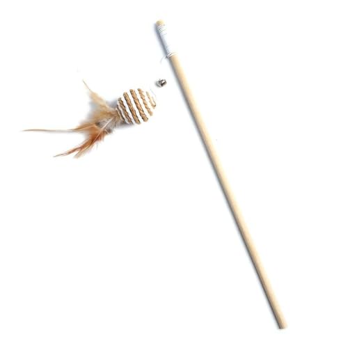 ELMAIN Katzenspielzeug Teaser Feder Spielzeug Kätzchen Bunte Stange Katze Zauberstab Spielzeug Holz Haustier Spielzeug Interaktiver Stick 2Pcs A ELMAIN Katzenspielzeug Teaser Feder Spielzeug Kätzchen Bunte Stange Katze Zauberstab Spielzeug Holz Haustier Spielzeug Interaktiver Stick 2Pcs A von ELMAIN