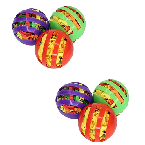 ELMAIN Vogelspielzeug, bunt, zum Rollen, vielseitig einsetzbar, für Papageien, Vogelkäfig, Spielzeug für Papageien, Nymphensittiche, 6 Stück ELMAIN Vogelspielzeug, bunt, zum Rollen, vielseitig einsetzbar, für Papageien, Vogelkäfig, Spielzeug für Papageien, Nymphensittiche, 6 Stück von ELMAIN