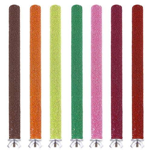 ELMAIN Vogelspielzeug für Haustiere, Vogel-Kauspielzeug, Papageien-Sitzstangen, Ständer, Plattform-Käfigspielzeug, Pfoten-Schleifspielzeug für Papageienbissen, 7 Stück, 2,5 x 30 cm ELMAIN Vogelspielzeug für Haustiere, Vogel-Kauspielzeug, Papageien-Sitzstangen, Ständer, Plattform-Käfigspielzeug, Pfoten-Schleifspielzeug für Papageienbissen, 7 Stück, 2,5 x 30 cm von ELMAIN