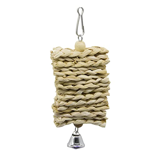 ELMAIN Vogelspielzeug für Vogel, Papageien, Kauspielzeug, Holzgras, Kauspielzeug, zum Aufhängen, Käfig, Schaukel, Kletterspielzeug, mit Glocke, 1 Stück ELMAIN Vogelspielzeug für Vogel, Papageien, Kauspielzeug, Holzgras, Kauspielzeug, zum Aufhängen, Käfig, Schaukel, Kletterspielzeug, mit Glocke, 1 Stück von ELMAIN