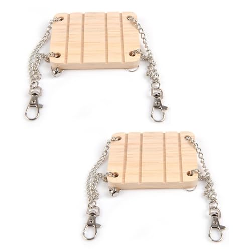 Hamster-Spielzeug, 2 Stück, Hamster-Spielzeug, Glocke, Schaukel, Hängematte für kleine Haustiere, Papageien, Plattform, hängendes Haustierzubehör Hamster-Spielzeug, 2 Stück, Hamster-Spielzeug, Glocke, Schaukel, Hängematte für kleine Haustiere, Papageien, Plattform, hängendes Haustierzubehör von ELMAIN