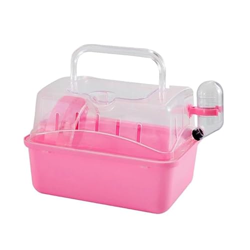 Hamster Spielzeug 1 Stück Vogel Hamster Reise mit Griff Clear View Hamster Tragetasche mit Rad Rosa Hamster Spielzeug 1 Stück Vogel Hamster Reise mit Griff Clear View Hamster Tragetasche mit Rad Rosa von ELMAIN