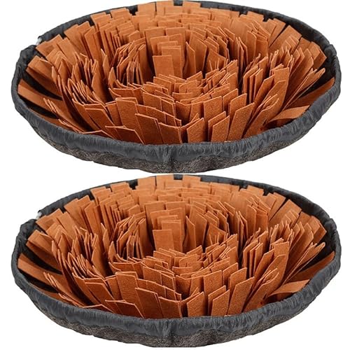 Hundespielzeug, Schnüffelmatte, Nasengeruch, Trainingspad, Hunde-Puzzle-Spielzeug, langsames Füttern, waschbar, Futterspender, 2 Stück, Braun Hundespielzeug, Schnüffelmatte, Nasengeruch, Trainingspad, Hunde-Puzzle-Spielzeug, langsames Füttern, waschbar, Futterspender, 2 Stück, Braun von ELMAIN