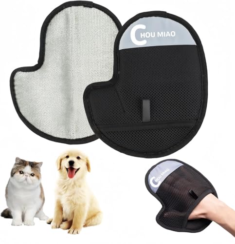 ELNLE Tierhaarentferner Handschuh Fellmagnet Tierhaarentfernungshandschuh Katzenhaarentferner Handschuh, Pet Hair Remover Glove Fellhandschuhe Katze Hund für Kleidung, Teppiche, Sofas von ELNLE