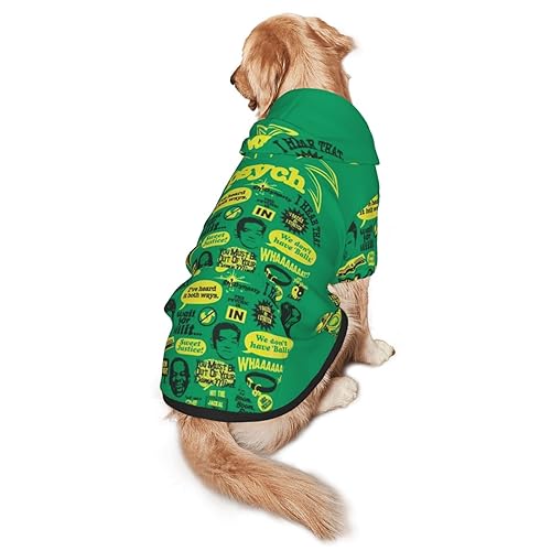 Hundepullover Psych Ananas Zitat Druck Kapuze Mit Taschen Geeignet für mittlere bis große Skala Elastische Bündchen von ELRoal