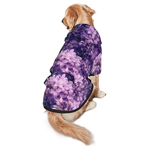 Hundepullover mit Kapuze und Taschen, geeignet für mittelgroße bis große Größen, elastische Bündchen von ELRoal