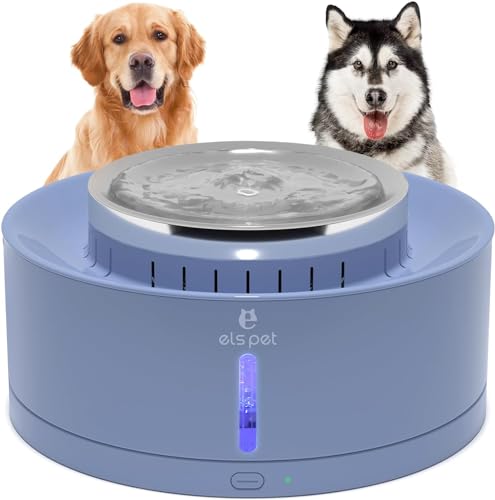 ELS PET Trinkbrunnen für Hunde, 270oz/8L Hunde Wasserbrunnen Große Kapazitat & Ultra Leise Pumpe & BPA-Frei Automatischer Wasserspender mit Dreifache Filterung, Ideal für Hunde & Mehre Haustiere von ELS PET