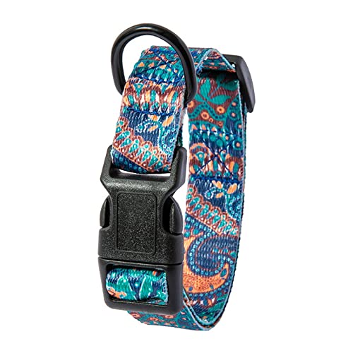 Haustierhalsbänder, Bohemian-Hundehalsband und Leine-Set, verstellbares Gehhalsband for Welpen und Katzen, Haustierzubehör (Color : D Collar, Size : S 22-35cm) von ELSAIL