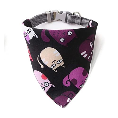 Hundehalsbänder Slobber Schals Hunde und Katzen Bedruckte Lätzchen Hunde und Katzen Dreieckige Schals Haustierzubehör (Color : Type 10, Size : M) von ELSAIL