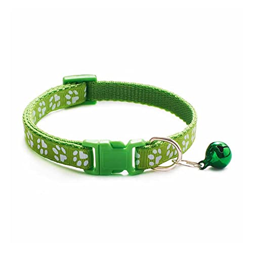 Mode Hundehalsband Cartoon Fußabdruck niedliche Glocke verstellbares Halsband Haustierzubehör (Color : 12, Size : 19-32cm) von ELSAIL