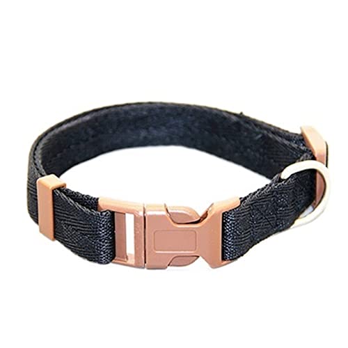 Verstellbare Fliege, Hundeleine, Halsband, Hundehalsband, Katzen-Haustierzubehör (Color : Black, Size : L) von ELSAIL